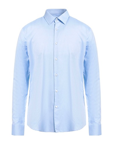 BOSS HUGO BOSS Solid colour shirt Sky blue 100% Cotton