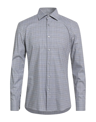 BOSS HUGO BOSS Patterned shirt Grey 100% Cotton
