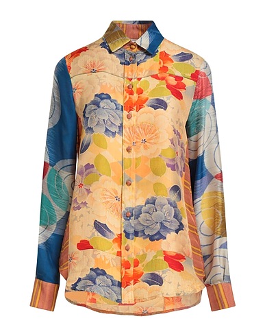 PIERRE-LOUIS MASCIA Floral shirts & blouses Beige 100% Silk