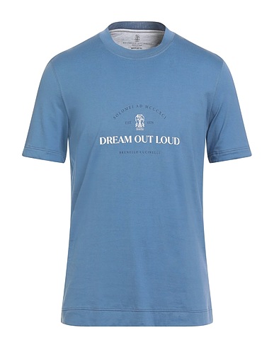 BRUNELLO CUCINELLI T-shirt Slate blue 100% Cotton