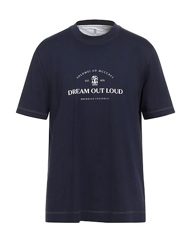BRUNELLO CUCINELLI T-shirt Blu navy 100% Cotone