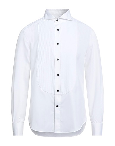 BRUNELLO CUCINELLI Solid colour shirt White 100% Cotton