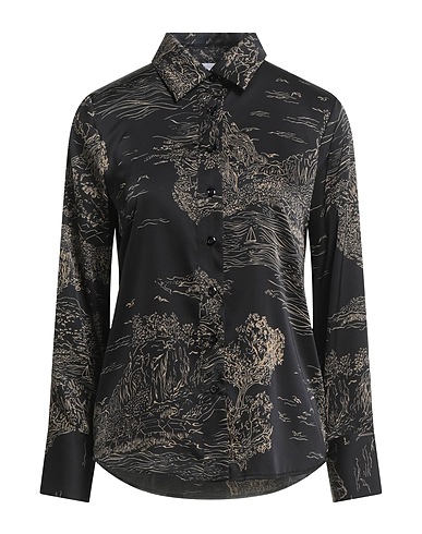 ANONYME DESIGNERS Camicie  e bluse fantasia Nero 100% Poliestere