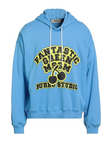 MSGM Hooded sweatshirt BURRO STUDIO X MSGM Azure 100% Organic cotton