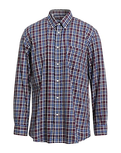 BARBOUR Checked shirt Midnight blue 100% Cotton
