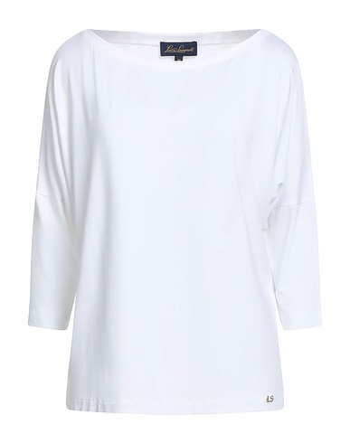 LUISA SPAGNOLI Basic T-Shirt Weiß 94% Viskose, 6% Elastan