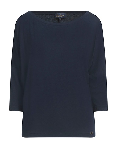 LUISA SPAGNOLI Basic T-shirt Midnight blue 94% Viscose, 6% Elastane