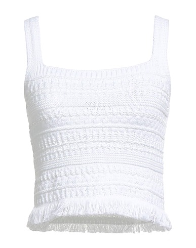 LUISA SPAGNOLI Top White 84% Cotton, 12% Polyester, 3% Acrylic, 1% Other Fibres