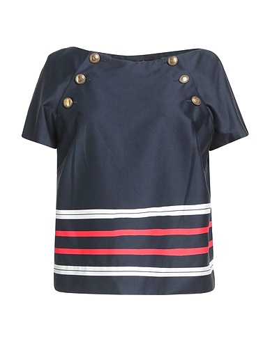 LUISA SPAGNOLI Top Navy blue 97% Cotton, 3% Elastane
