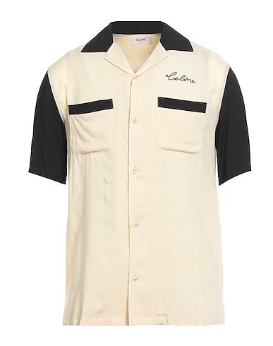 CELINE Patterned shirt Cream 100% Viscose