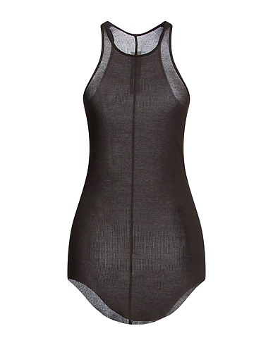 RICK OWENS Tank top ANTRACITE 88% Viscose, 12% Silk