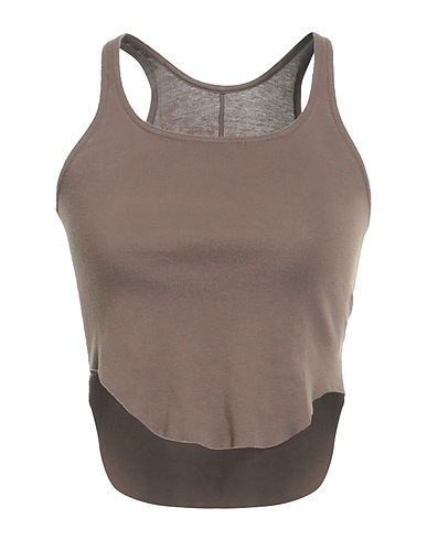 DRKSHDW by RICK OWENS Top Tortora 100% Cotone