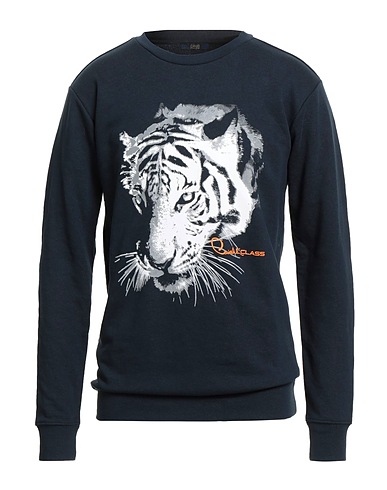 CAVALLI CLASS Sweatshirt Midnight blue 60% Cotton, 40% Polyester