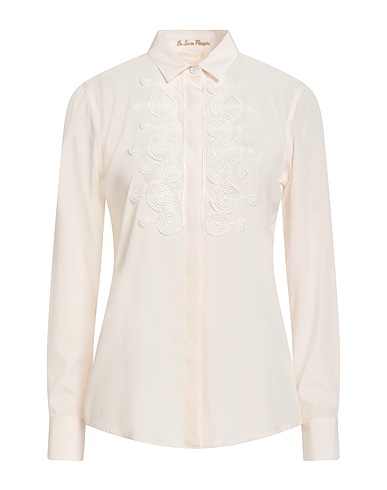 LE SARTE PETTEGOLE Shirts Ivory 93% Silk, 7% Elastane