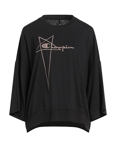 RICK OWENS x CHAMPION T-shirt Nero 100% Cotone