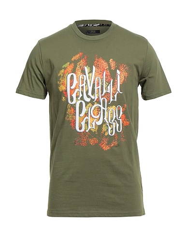 CAVALLI CLASS T-shirt Military green 100% Cotton