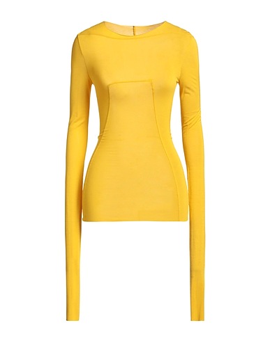 RICK OWENS Camiseta básica Amarillo 88% Viscosa, 12% Seda