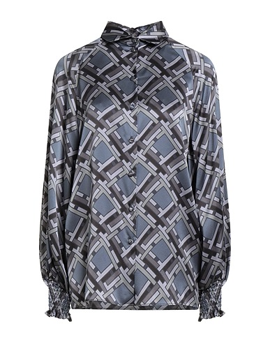 ELEVENTY Patterned shirts & blouses Blue 100% Silk