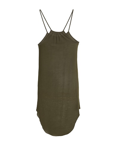 RICK OWENS Top Military green 88% Viscose, 12% Silk