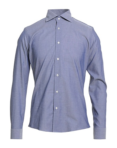 CARLO PIGNATELLI Patterned shirt Blue 100% Cotton