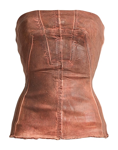 DRKSHDW by RICK OWENS Top Marrone 85% Cotone, 10% Poliestere, 5% Elastan