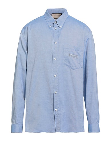 GUCCI Solid color shirt Azure Cotton