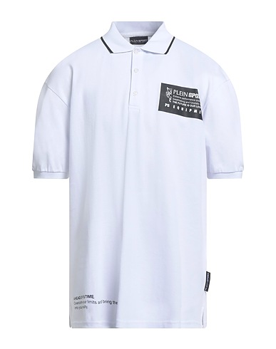PLEIN SPORT Polo Bianco 100% Cotone