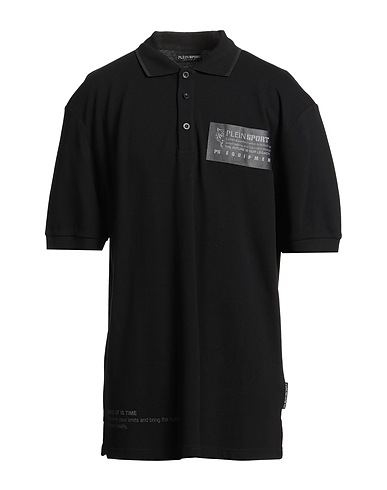 PLEIN SPORT Polo shirt Black 100% Cotton
