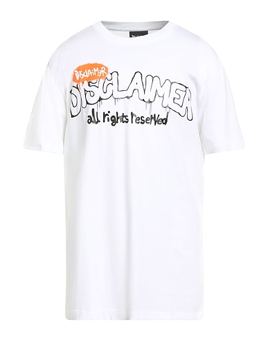 DISCLAIMER T-shirt Bianco 100% Cotone