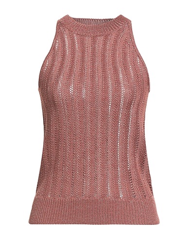 MAJESTIC FILATURES Top Brown 81% Viscose, 10% Lurex®, 9% Polyamide