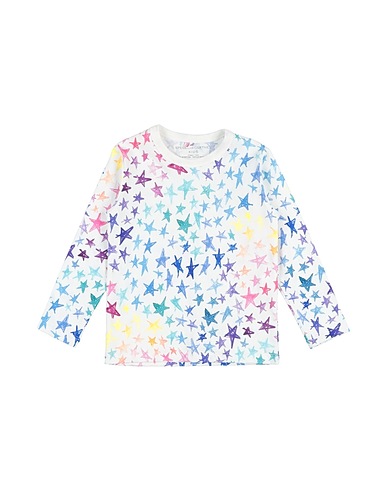 STELLA McCARTNEY KIDS 티셔츠 화이트 100% 코튼, 엘라스테인