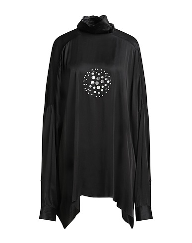 RICK OWENS Top Schwarz 61% Acetat, 39% Viskose, Büffelhorn