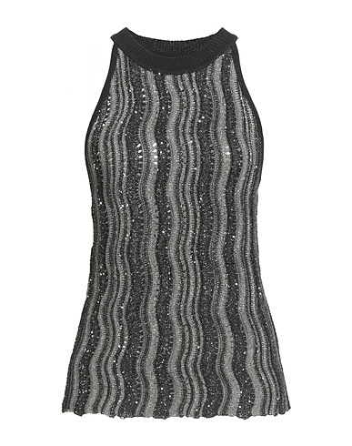 LUISA CERANO Top Black 48% Viscose, 45% Polyester, 7% Metallic Polyester