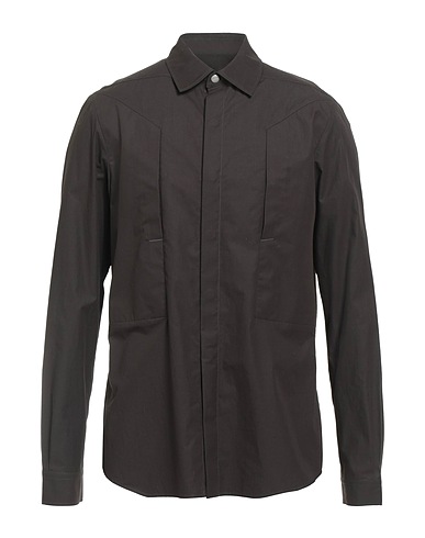 RICK OWENS Solid colour shirt Charcoal 100% Cotton
