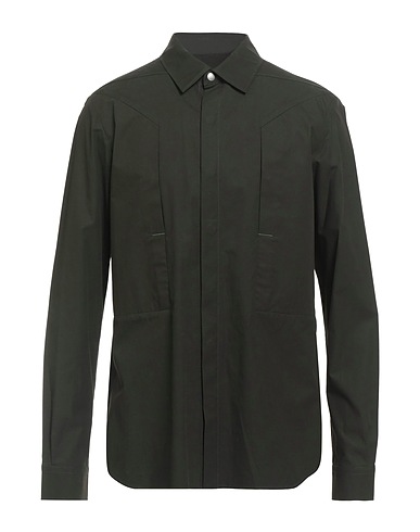 RICK OWENS 無地シャツ ダークグリーン コットン 100%