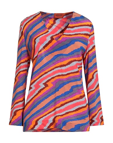 MISSONI Top Orange 96% Silk, 4% Elastane