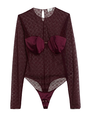 ELISABETTA FRANCHI TOPWEAR Plum 100% Polyamide, Elastane