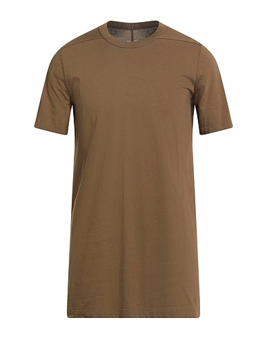 RICK OWENS Basic T-Shirt Khaki 100% Cotton