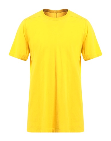 RICK OWENS Basic T-Shirt Yellow 100% Cotton