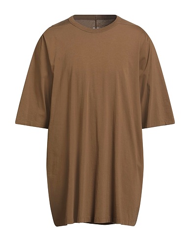 RICK OWENS Basic T-Shirt Khaki 100% Cotton