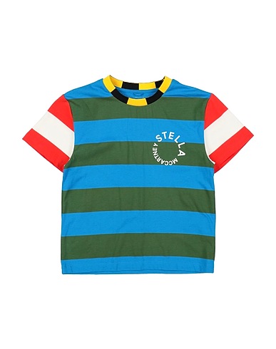 STELLA McCARTNEY KIDS T-shirt Verde militare 100% Cotone, Poliestere, Elastan