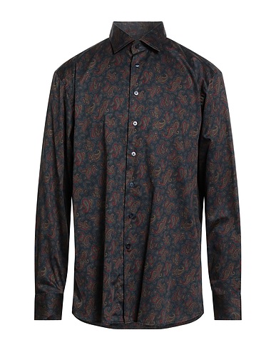 ETRO Patterned shirt Midnight blue 100% Cotton