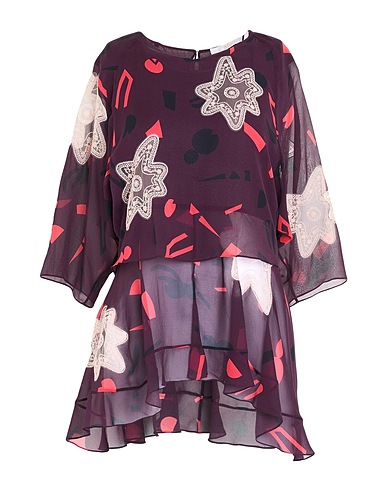 CHLOÉ Silk top Plum 100% Silk, Polyamide