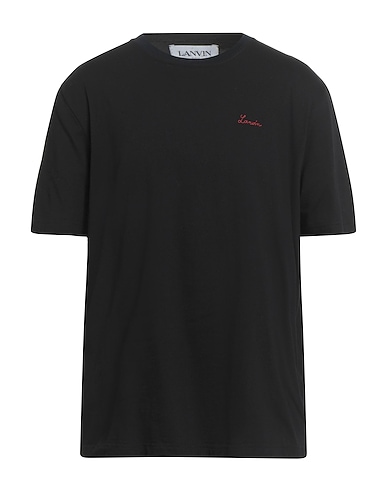 LANVIN Basic T-Shirt Black 100% Cotton