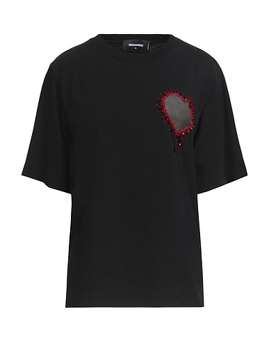 DSQUARED2 T-shirt Black 100% Cotton, Glass