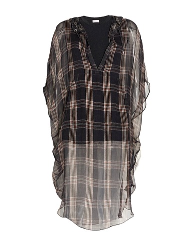 BRUNELLO CUCINELLI Silk top Charcoal 100% Silk, Cotton, Elastane