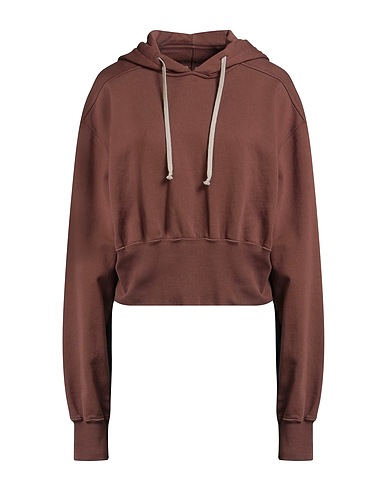 DRKSHDW by RICK OWENS Hooded track jacket  Chocolate brown 100% Cotton