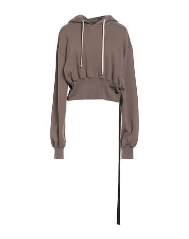 DRKSHDW by RICK OWENS Felpa Khaki 100% Cotone