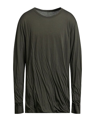 RICK OWENS T-shirt Verde militare 100% Cotone