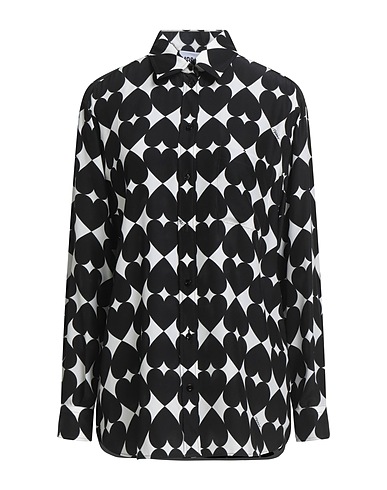 MOSCHINO Patterned shirts & blouses COUTURE Black 100% Silk
